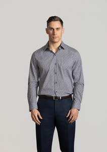 Cutler: Beaumont Long Sleeve Shirt: Royal