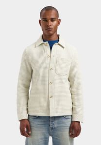 Lino Waffle Overshirt: Silver Birch