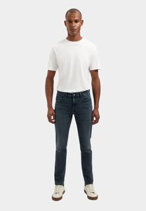 New Arrivals: Lancaster Slim Tapered Jean: Dark Forest Blue