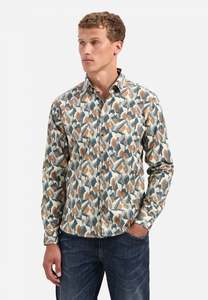 Stretch Allover Printed Geo Shirt: Night