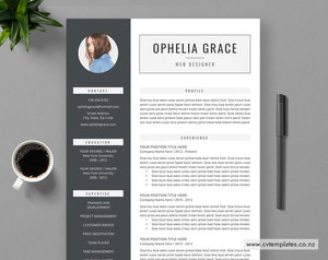 CV Template for MS Word, Curriculum Vitae, Editable CV Template Design, Cover Le&hellip;