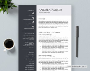 CV Template, Professional Curriculum Vitae, CV Template Design, MS Word, Cover L&hellip;