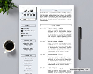 CV Template for MS Word, Curriculum Vitae, Unique CV Template, Professional CV T&hellip;