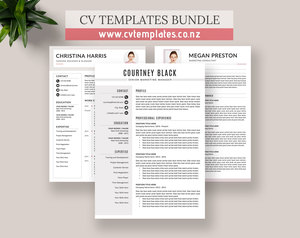 CV Templates Bundle for MS Word, Professional Resume Template, Creative Resume T&hellip;