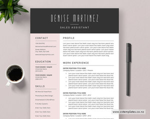 CV Template for MS Word, Minimalist Curriculum Vitae, Editable CV Template, Cove&hellip;