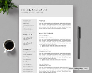CV Template for MS Word, Curriculum Vitae, Simple and Clean CV Template, Editabl&hellip;