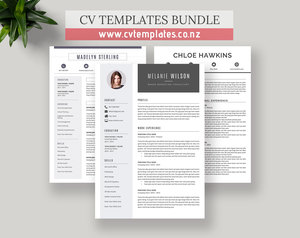 CV Templates Bundle for MS Word, Curriculum Vitae, Cover Letter, References, Pro&hellip;