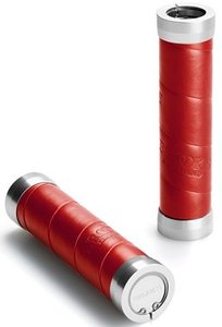 Handlebar Tapes Grips: Brooks Slender Leather Grips Red