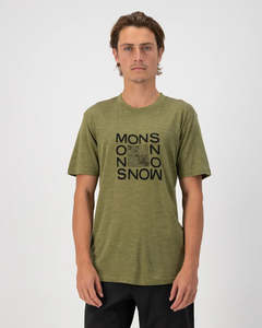Apparel: Mens Zephyr Merino Cool T-Shirt Topo Square Fern Medium