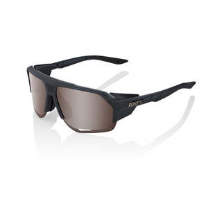 Sunglasses: 100% Norvik - Soft tact crystal black - HiPER crimson silver
