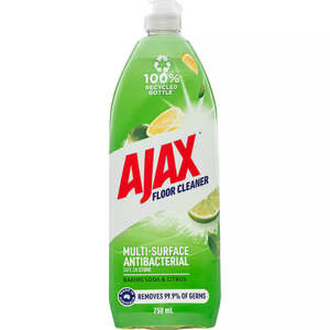 Cleaning Chemicals: AJAX 750mL FLOOR CLEANER BAKING SODA