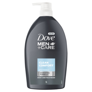 Toiletries: Dove 1L  Men+Care Clean Comfort Body And Face Wash