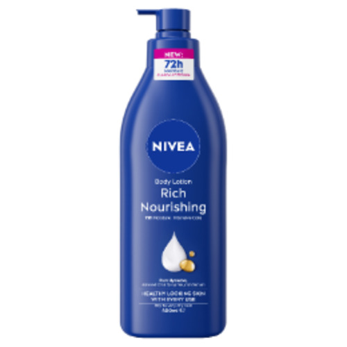 Cosmetics: Nivea Rich Nourishing 72hr Moisture Body Lotion 400ml