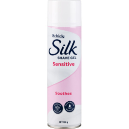 Cosmetics: Schick Silk Sensitive Shave Gel 198g