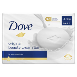 Dove pk4 x 90g beauty bar with deep moisture original
