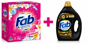 Fab Combo - Surf Laundry Detergent 2kg Powder plus Gold Absolute 1.8L Laundry Liquid