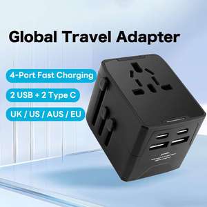 Products: Versatile Universal Travel Adapter 5 in 1 Plug for Easy Trips