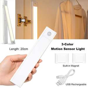 20cm Motion Sensor Light USB Rechargeable for Wardrobe