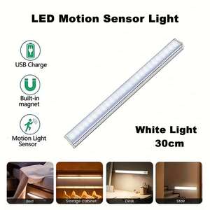 30cm LED Motion Sensor Cabinet Light USB Rechargeable