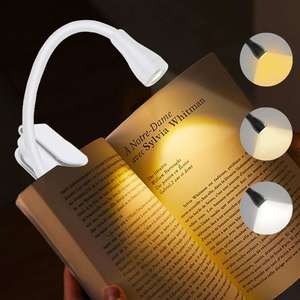 Portable Clip On Book Reading Light USB Rechargeable Lamp