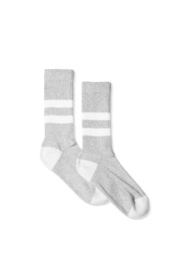 Cotton Athletic Sock - Light Grey Melange Stripe