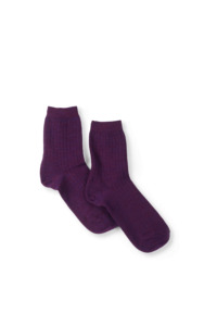 Merino Half Crew - Violet Melange