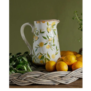 Jugs Jars: French Country Collections - Botanical Lemon Jug Tall