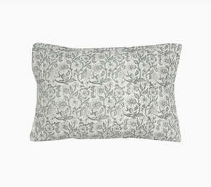 French Country Athena Handblock Blue Pillow Covers (pair)