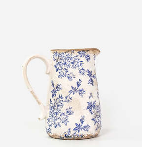 French Country Blue Floral Jug