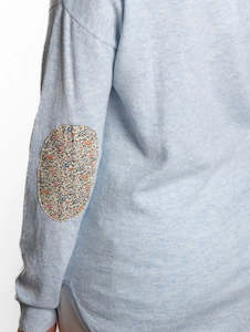 Clothing: Bow and Arrow - Swing Jumper with Katie & Millie Liberty Patches - Baby Blue