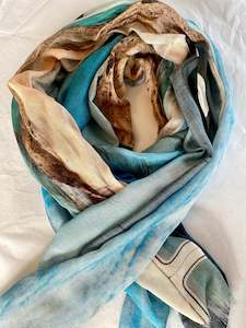 Accessories: Namaskar Scarf - Beach Print