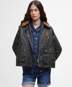 New Womens Clothing Arrivals: Barbour Erma Waxed Jacket - Archive Olive / Ancient Tartan