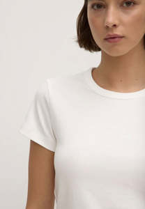 Assembly Label Lyla Cap Sleeve Tee - Antique White