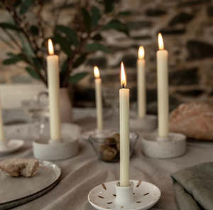 St Eval Candle Holder with gold detailing
