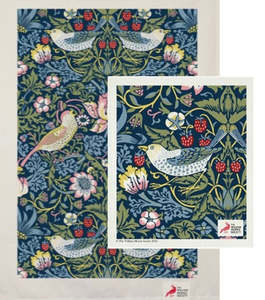 William Morris Teatowel & Dishcloth Set - Strawberry Thief