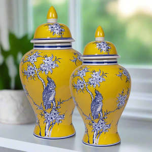 Chelsea Bird & Flower Ginger Jar 35cmH