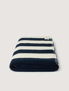 Assembly Label: Assembly Label Beach Towel - Navy/Cream