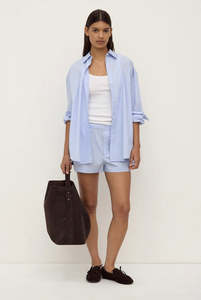 Womens Tops: Assembly Label Havana Stripe Shirt - Blue/White