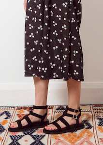 Sandals: Fuscia Noee Nero Sandals