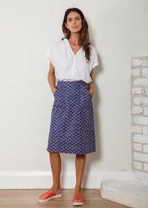 Dalston Sale: Dalston Sara Skirt Lilac Print