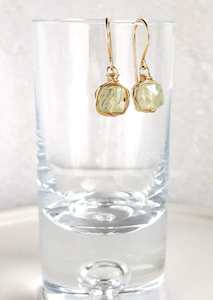 within. Prehnite Cushion Muse Drop Earrings