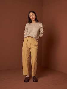 Indi Cold: Indi & Cold Basic Merino Wool Cardigan Crudo