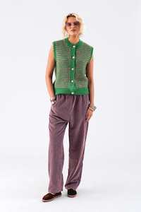 Lollys Laundry Nynne Knit Vest Green