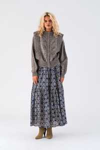 Lollys Laundry: Lollys Laundry Sunset Maxi Skirt Blue