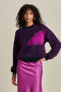 POM Amsterdam Feathers Midnight Blue Pullover