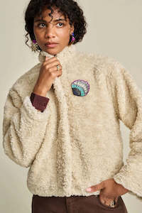 Pom Amsterdam Teddy Jacket Ecru