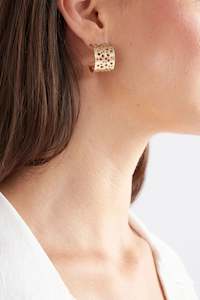 Earrings: Elk Hulle Tiny Hoop Earring Gold