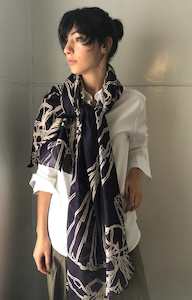 Walker & Bing Monochrome Cotton Voile Sarong Scarf