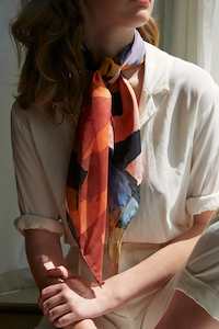 Walker & Bing Kitty Silk Chiffon Scarf