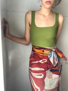 Walker Bing: Walker & Bing Tulip Silk Cotton Sarong Scarf